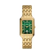 Fossil Raquel Gold Plated Watch - Green Dial image