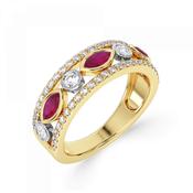 Diamond &amp; Ruby Dress Ring image