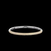 Ti Sento Two-Tone Pave Hinged Bangle - Medium (18cm) image