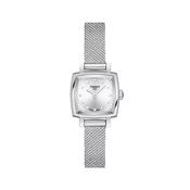 Tissot Lovely Square Stainless Steel Watch - Diamond &amp; Mesh image