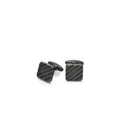 Fred Bennett Stainless Steel Cuff Links - Ribbed Square image