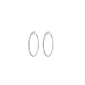 Bronzallure Altissima White CZ Hoop Earrings image