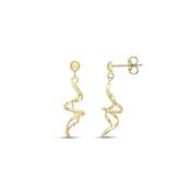 Yellow Gold Spiral Drop Earrings image