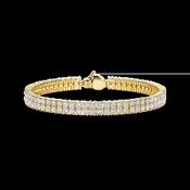 Ti Sento Gold &amp; CZ Double Row Tennis Bracelet image