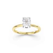 Elongated Cushion Solitaire with Hidden Halo - 2.10cts Lab Grown image