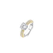 Ti Sento Two-Tone CZ Solitaire Ring - 56/O.5 image