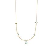 Ti Sento Layered Cushion Necklace - Light Blue image