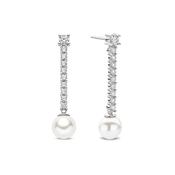 Ti Sento Zirconia &amp; Pearl Drop Earrings image
