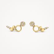 Blush 14ct. Gold Zirconia Floral Cluster Ear Climber Earrings image
