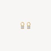 Blush 14ct. Gold &amp; CZ Ear Charms - 6mm image