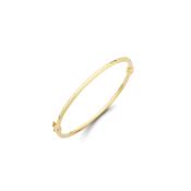Yellow Gold Bevelled Tube Bangle image