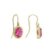 Pink Topaz Hook Drop Earrings image