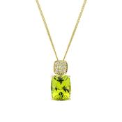 Peridot Cluster Pendant Necklace image