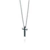 Fred Bennett Black Steel Cross Pendant Necklace image
