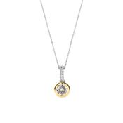 Ti Sento CZ Two-Tone Pendant Necklace image