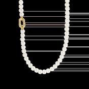 Ti Sento Pearl Strand Necklace with Gold Link - 45cm image