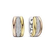 Ti Sento Tricolour Triple Circle CZ Hoop Earrings image