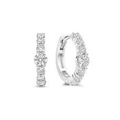 Ti Sento CZ Tennis Hoops with Centre Stone