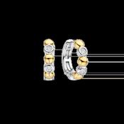 Ti Sento Two-Tone CZ Bubble Hoop Earrings image