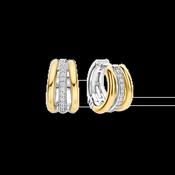 Ti Sento Two-Tone CZ Triple Band Earrings image