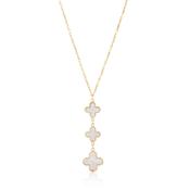 Gold Mother-of-Pearl Flower Necklace image