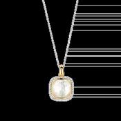Ti Sento Large MOP &amp; CZ Pendant Necklace image