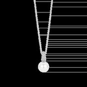 Ti Sento Pearl &amp; Pave CZ Pendant Necklace image