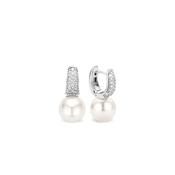 Ti Sento Pearl &amp; CZ Hoop Earrings image