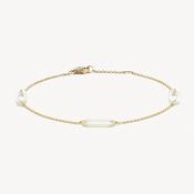 Blush Gold Chain Bracelet with MOP Links