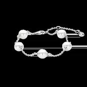 Ti Sento Silver Chain Bracelet with Pearls image
