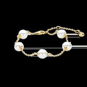 Ti Sento Gold Chain Bracelet with Pearls image