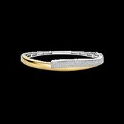 Ti Sento Two-Tone Twisted Zirconia Bangle image