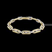 Ti Sento Two-Tone Open Link &amp; CZ Bracelet image
