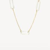 Blush Gold Mother-of-Pearl Link Necklace
