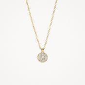 Blush Gold Pave CZ Pendant Necklace