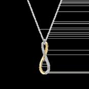 Ti Sento Two-Tone Organic Infinity Pendant Necklace image