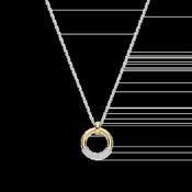 Ti Sento Modern Two-Tone Pave Necklace image