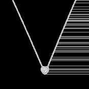 Ti Sento Silver Zirconia Heart Pendant Necklace image