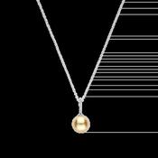 Ti Sento Icon Champagne Pearl &amp; CZ Pendant Necklace image