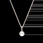 Ti Sento Icon Pearl &amp; CZ Gold Pendant Necklace image