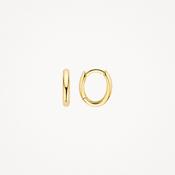 Blush Gold Oval Hoop Earrings - 10mm