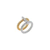 Fope Prima Flex'it Double Ring - Two-Tone Gold image