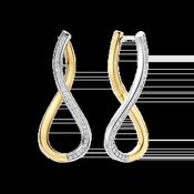 Ti Sento Organi Open Zirconia Earrings image