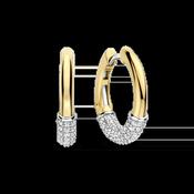 Ti Sento Modern Pave Hoop Earrings image