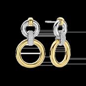 Ti Sento Modern Pave Open Circles Earrings image