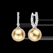 Ti Sento Icon CZ &amp; Champagne Pearl Hoop Earrings image