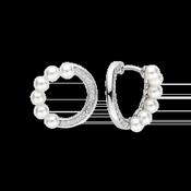 Ti Sento Pearl &amp; Zirconia Circle Earrings image