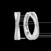 Ti Sento Silver Zirconia Crossover Hoop Earrings image