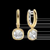 Ti Sento Gold Zirconia Cushion Hoop Earrings image