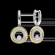 Ti Sento Zirconia Double Circle Hoop Earrings image